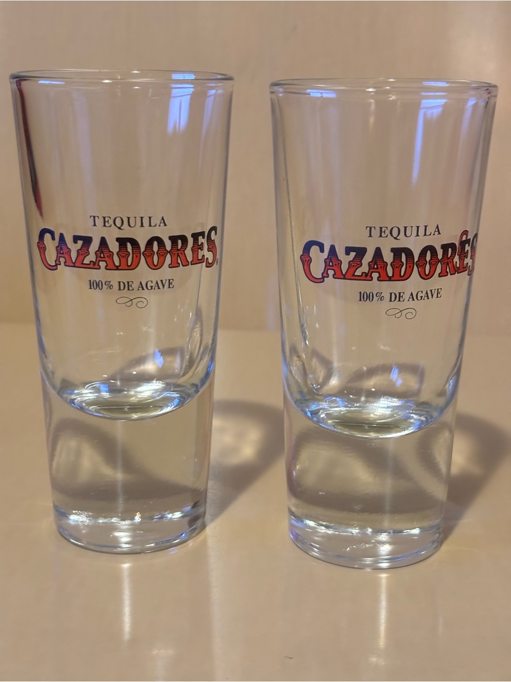 Cazadores Tequila 100% De Agave Shot Glasses (Set of 2)